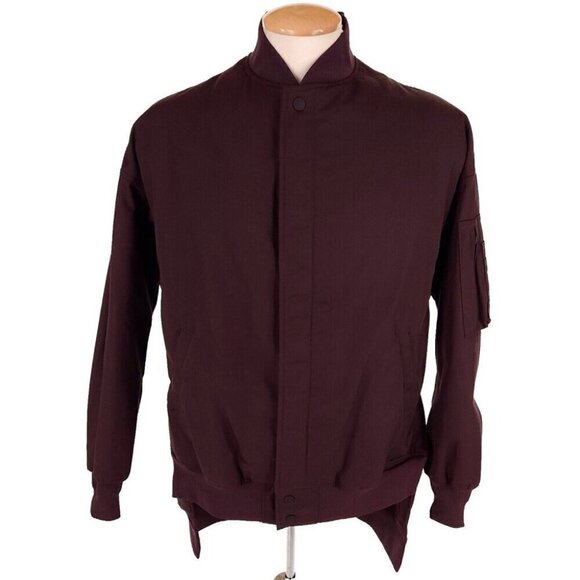 Y-3 Yohji Yamamoto Ch2 Gfx Bomber Jacket XS Mens Burgundy YS Adidas NWT - Picture 2 of 16